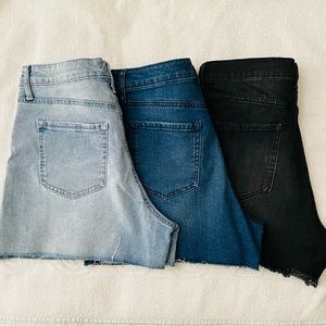 NWT 3 Pairs of Denim Shorts by Scoop